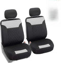 FH Group Car Seat Cover Cushion - 2 Pack Seat Covers for Cars Trucks SUV, Gray Black Car Seat Covers Neosupreme Car Seat Cush