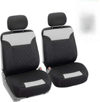 FH Group Car Seat Cover Cushion - 2 Pack Seat Covers for Cars Trucks SUV, Gray Black Car Seat Covers Neosupreme Car Seat Cush