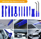 GOOACC 13PCS Nylon Trim Removal Tool Set for Bumper Fastener Rivet Clips Car Clip Panel Audio Video Dashboard Dismantle Blue