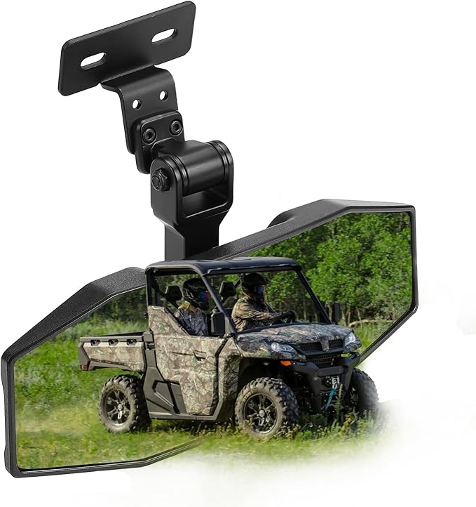 KEMIMOTO Rear view Mirror Compatible with CFMOTO UFORCE 1000/1000 XL & Polaris Ranger 1000 XP 900 500 570 / Crew, Features Stable Top Mounting No Vibration, Multi-Angle Adjustment Accessories