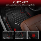 LASFIT Floor Mats for BMW X5 (F15) 2014-2018 / for BMW X6 (F16) 2015-2019, Custom Fit TPE All Weather Floor Liners 1st & 2nd Row Car Mat, Black