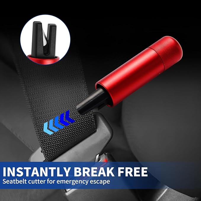FRONTLINE Window Breaker and Seatbelt Cutter (2 Pack) Car Window Glass Breaker Safey Hammer Emergency Escape Tool Car Accesso