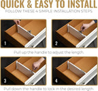 RAPTUROUS Adjustable Deep Drawer Divider – 6" Tall, Expandable 13-22", 4-Pack, Non-Slip Drawer Dividers for Clothes, Dresser,