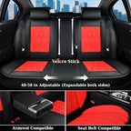 Coverado Car Seat Cover Full Set, Leather Seat Covers for Front and Rear, Waterproof Seat Covers 5 Seats, Luxury Car Seat Pro