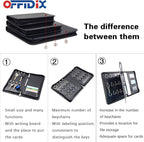 OFFIDIX Portable Zippered Key Case,Leather Portable Key Cabinet 24 Key Hooks Key Organizer,Manager & Landlord Key Holder, Bus