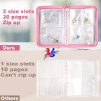 Travel Jewelry Organizer Transparent Jewelry Storage Book Set with Pocket Traveling Necklace Earring Organizer with Zipper fo