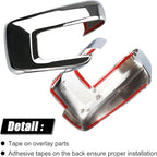 Chrome Side Rearview Mirror Covers Caps Decoration Compatible with 2021-2025 Ford F150, With Turn Signal Model (Chrome-Cut-Out)