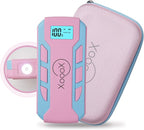 XoooX Pink Portable Car Battery Jump Starter Kit with Jumper Cables, LED Light and Case; 12V Jump Start Battery Pack; Portable Battery Charger for USB/USB-C Devices