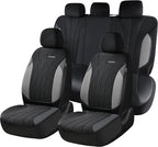 Coverado Automotive Seat Cover Full Set, Front and Rear Seat Covers, Waterproof Leather Seat Covers 5 Seats, Luxury Car Seat 