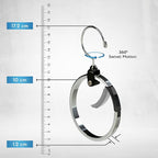 Rolly Hanger® Closet Space Saver – Premium Rotating Aluminum Organizer for Belts, Ties, Hats & Handbags – Heavy Duty 360° Swi