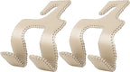 Car Headrest Hooks for Purses and Bags, Upgraded 2 in 1 Cars Back Seat Head Rest Hanger Vehicle Leather Organizer Storage Holder Hook Matching Cars Interior, 2-Pack, Beige