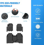 Nilight TPE Floor Mats for Chevy Chevrolet Silverado EV WT Only 2024 2025 2026 All Weather Custom Fit Heavy Duty Floor Liners