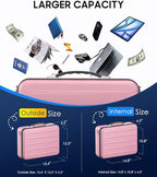 Fireproof Document Box with Lock, Hard-Shell Fireproof Safe for Home Documents, Portable Travel Fire Proof File Box for Passp