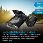 Escort MAX 360c MKII Radar and Laser Detector & Escort M2 Smart Dash Cam Bundle - 1080P Full HD Video, Extreme Range, False-A