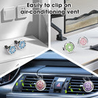 ttstar Car Diffuser Vent Clip - 30mm Aromatherapy Essential Oil, 3 Car Air Fresheners Vent Clips with 36 Refill Pads and 5 Es