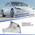 Jaronx Compatible With Tesla Model 3 Mirror Bottom Cover 2017-2025, Chrome Right Passenger Side Door Wing Rearview Mirror Lower Base Cover, For Tesla Model 3 Accessories(Right)