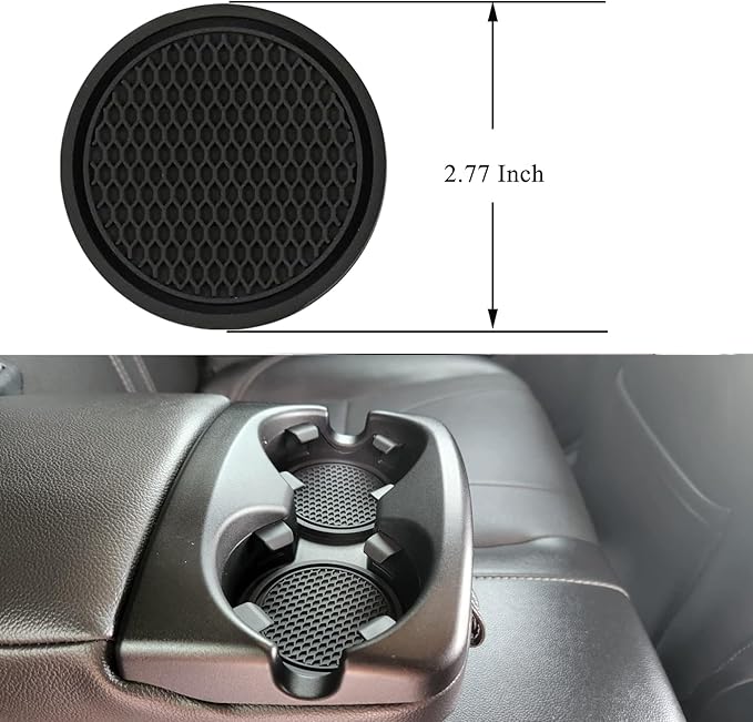 Pukonger Car Seat Gap Filler Compatible with Honda CR-V CRV Accessories Seat Gap Plug Blocker with Storage Slot Organizer Non-Slip Car Cup Holder Coaster 2 Pack Black
