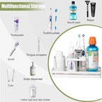 Toothbrush Holders for Bathrooms, Carbon Steel Tooth Brushing Holder Electric Toothbrush and Toothpaste Organizer Bathroom Ac
