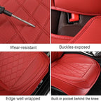 MIROZO Seat Covers Full Set,Waterproof Faux Leather Car Seat Covers Breathable Car Seat Protector Universal Automotive Vehicl