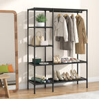 Dttwacoyh Portable Closets for Hanging Clothes, Clothing Rack with Shelves,Easy to Assembly,Suitable for Cloakroom,Bedroom,Li