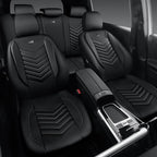 CAR PASS 3D Foam Faux Leather Car Seat Covers Full Set,Waterproof Leather Seat Cover for Cars,Luxury Universal Fit for SUV Tr