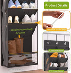 VERONLY Over the Door Shoe Organizer, Hanging Shoe Rack for Closet with 16-20 Pairs Capacity, Foldable Storage for Shoes, Boo