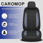 CAROMOP Neoprene Car Seat Cover 2 Front Seats, Waterproof Seat Covers for Cars, Universal Fit for Most Car Interior Covers-Se