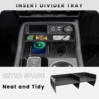 2PCS Center Console Organizer Compatible with 2023 2024 2025 2026 Honda Pilot/ 2026 Honda Passport Armrest Tray Insert Divider Slot Box Secondary ABS Plastic Material Interior Accessories