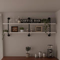 Industrial Pipe Shelving Rustic White Pipe Wall Shelves Industrial Shelves with Wood Planks Floating Shelves 60 Inch Farmhous