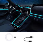 Interior Car LED Strip Lights, RGB USB Car Ambient Lighting with Fiber Optic, EL Wire Car Accessories