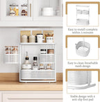 3-Tier Rotating Bathroom Counter Organizer, Vanity Tray for Makeup & Skincare, Countertop Spice Rack Storage, Space-Saving Sh