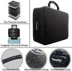 Yuanshikj Heat Insulated Fireproof Waterproof Safe File Organizer,Document Organizer Box with Lock Labels,Multi-Layer Portabl