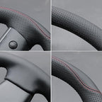 MEWANT Hand Stitched Steering Wheel Cover for Tesla Model 3 2017-2023 / Model Y 2020-2023 for Tesla Model 3/Y Accessories