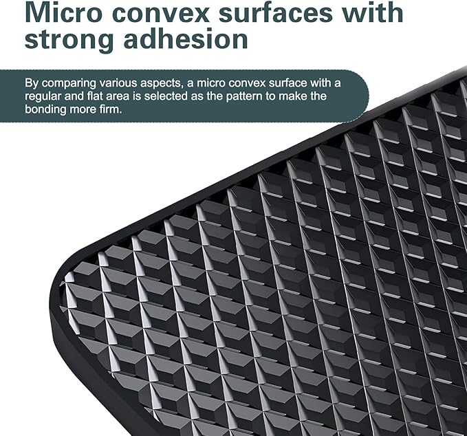2 PCS Car Dashboard Anti-slip Mats, PU Strong Adhesive Pad for Phones Keys Sunglasses, Washable Scratch-resistant Sticky Mat,