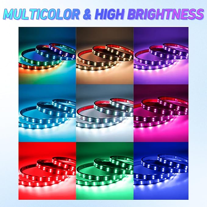 Car Led Lights Waterproof Truck Bbed Light Strip Car Underglow Lights Interior Running Board Lights for Trucks Led Tailgate Light Bar 60 inch 12V LED Lights (Without Remote Control, 120cm)