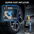 Tire Inflator Portable Air Compressor, 150 PSI Cordless Smart Air Pump for Car Tires, LED Light & Auto Shut-Off, Tires Pump for Car, Motorcycles, Bikes, Balls, Mini Bike Pump & Car Accessories