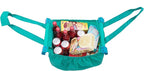 Handy Sandy Cart Caddy – 3-Pack Reusable Shopping Bags with Cart Clips | Heavy-Duty Grocery Organizer Tote Set | Eco-Friendly, Foldable, 40 lb Capacity | Green