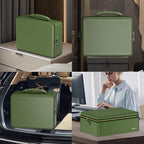 ENGPOW Fireproof Document Box, Hard Fireproof Box with Fireproof Zipper＆Lock, 6400°F Heat Insulated Fireproof Water Resistant