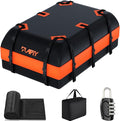 21 Cubic Feet Car Rooftop Cargo Bag Carrier, Soft Roof Top Luggage Bag for All Vechicles with/Without Racks - with Waterproof Zip, Luggage Lock, Anti-Slip Mat, Storage Bag, Door Hooks