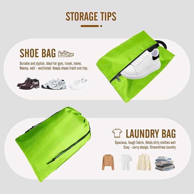 8 Set Compression Packing Cubes for Travel, Expandable Luggage Organizer with Shoe Bag & Laundry Bag - Lightweight Suitcase &