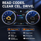 Upgraded of NT301, FOXWELL NT301 Plus 2-in-1 OBD2 Scanner Car Battery Tester, Professional Code Reader Check Engine Diagnostic