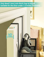 HapiRm Over The Door Hooks with 9 Hooks and 2 Baskets, Rustproof & Waterproof 304 Stainless Steel Door Hanger, Storage Organi
