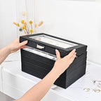 ProCase 5 Layers Stackable Jewelry Tray Box, Stackers Jewelry Trays for Dresser Drawer Storage, Jewelry Organizer Case with L
