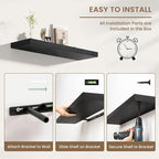 Dreamland 48 Inches Floating Shelves for Wall, 8" Deep Long Floating Shelves Set of 1, Large Display & Storage Shelf, Wall Sh
