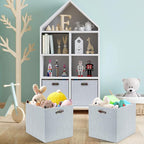 Posprica 13x15x13in Collapsible Storage Bins, Fabric Foldable Cube Storage Boxes, Decorative Storage Baskets Organizer for IK