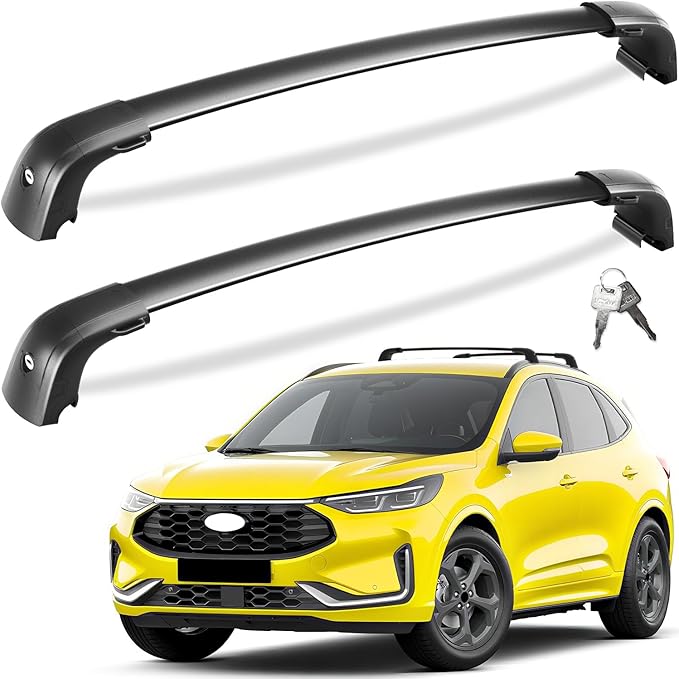 Tuyoung 220lb Lockable Roof Rack Cross Bars Compatible with Ford Escape 2020 2021 2022 2023 2024 2025 2026 with Flush Side Rails, Heavy Duty Anti-Theft Aluminum Roof Rails Crossbars Cargo Carrier Bag