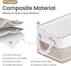 Storage Baskets for Shelves 11.8x7.9x5.2 Inch, Foldable Fabric Storage Bins with Handles, Small Storage Baskets for Organizin