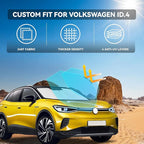 for Volkswagen ID.4 2021-2025 2026 Windshield Sun Shade - 4 Layers Car Sunshades for Front Windows Shade Cover Custom Fit ID.4 Sun Visor 240T Retractable Shade Blocks UV Rays Car Accessories