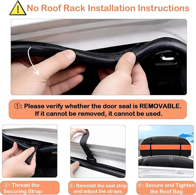 15 Cubic Ft Rooftop Cargo Carrier, Waterproof Car Roof Bag for Vehicles with or Without Rack, Soft Roof Top Luggage Bag for Travel, Camping, Moving (Soft car roof Bag, 15 Cubic feet)