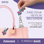 Women’s Bag Charm Key Finder, Car Keychain Hook, Cute Purse Organizer & Tote Bag Accessories, Gifts for Mom - Original